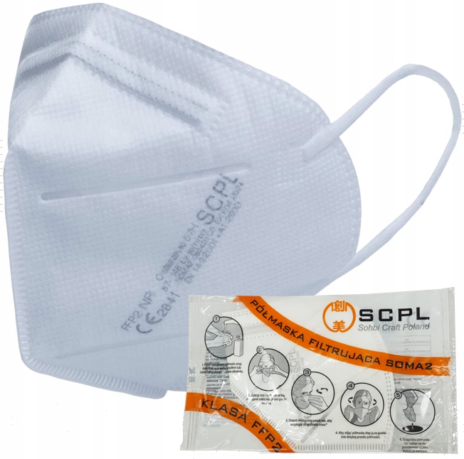 

20szt. FFP2 maseczka półmaska filtrująca Ce biała