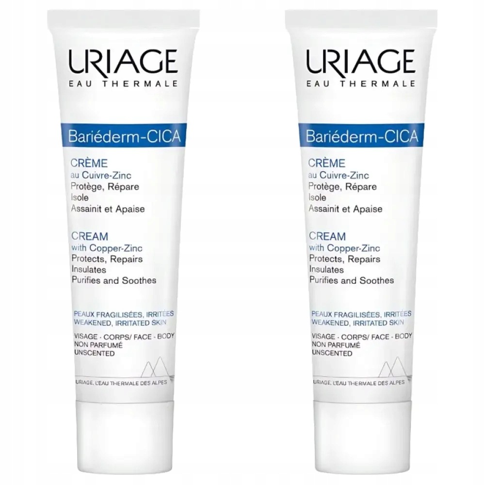 2x Uriage Bariederm Cica Krem regenerujący z Cu-Zn, 100 ml