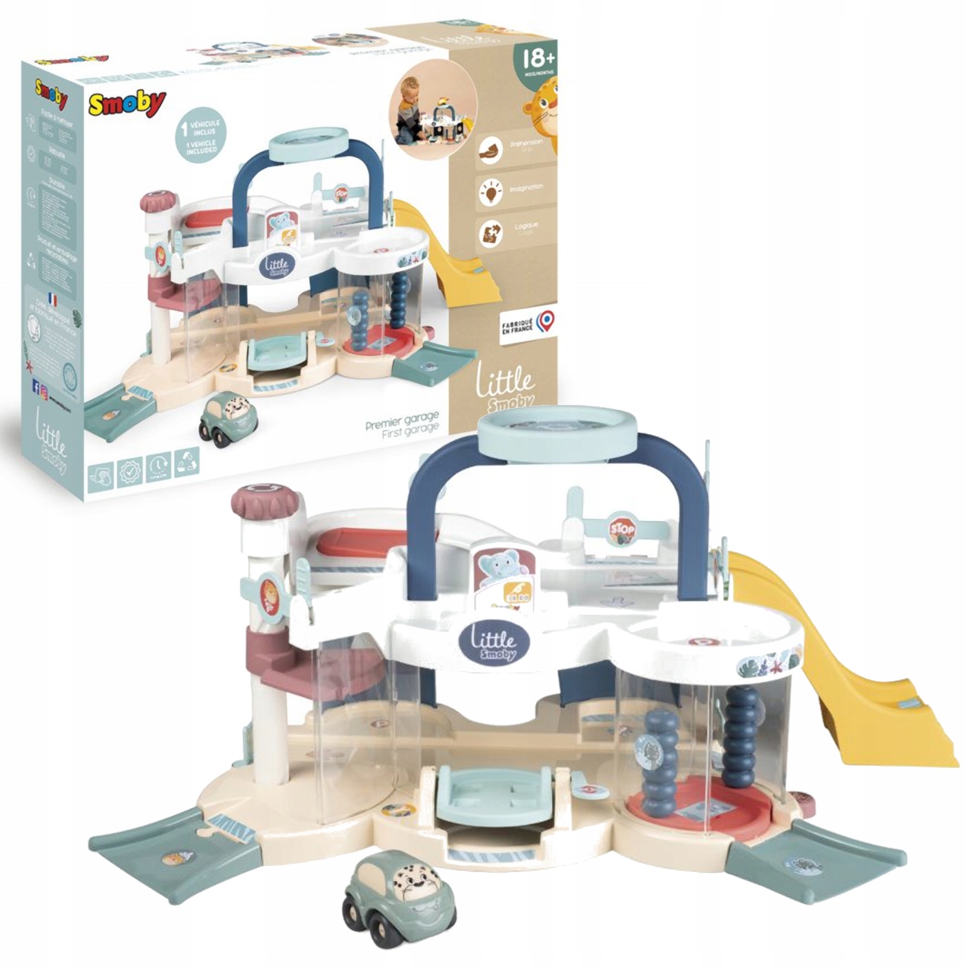 Smoby Mój Pierwszy Garaż samochodzik auto myjnia