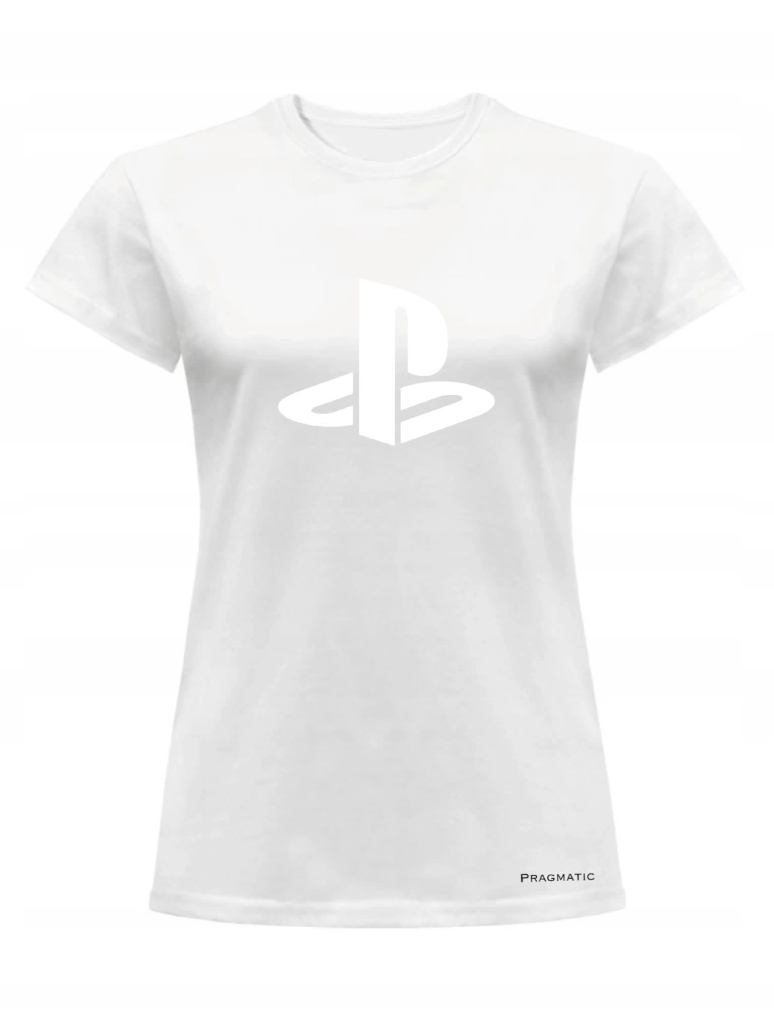 

Koszulka Damska Biała T-shirt Ps Playstation S