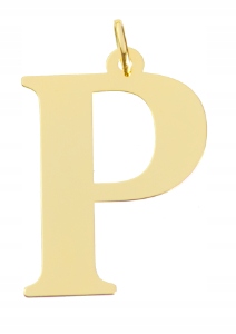 

Literka "p" Zawieszka Złota 585 Duża 3cm