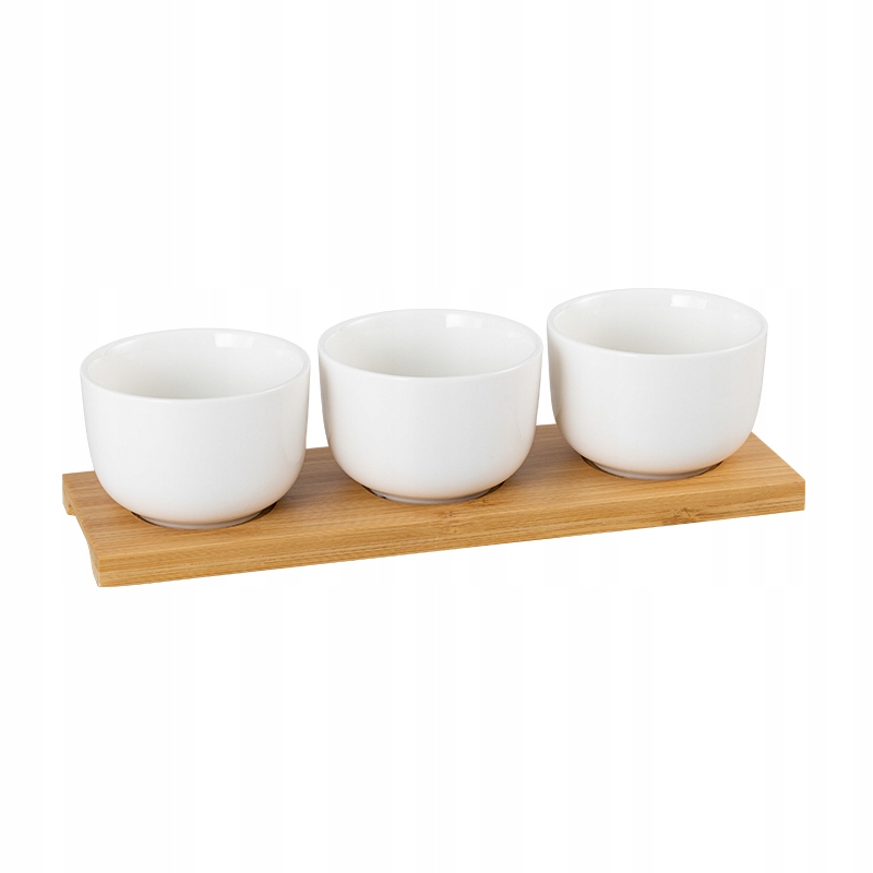 

Salaterki do serwowania podstawka bambus porcelana