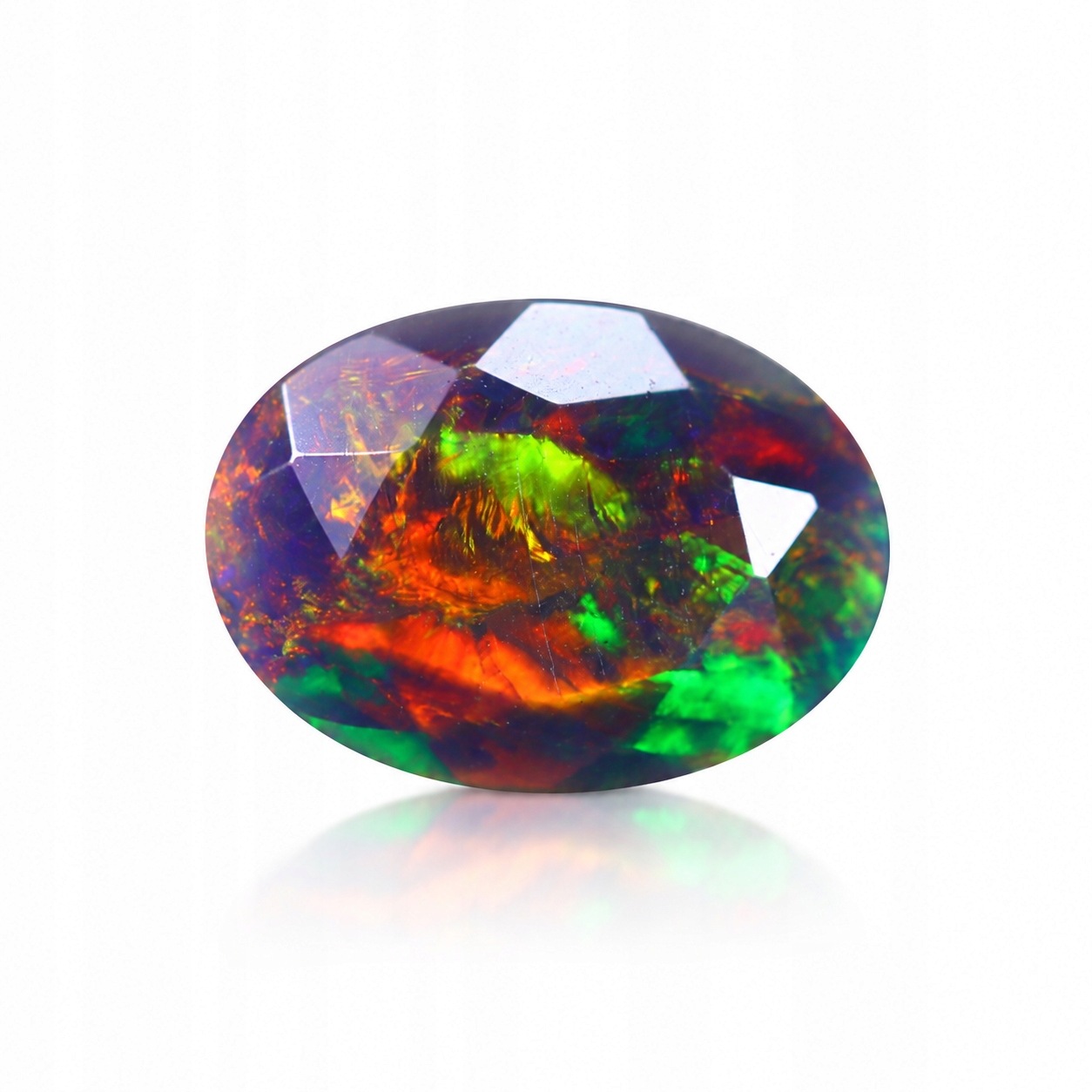 Přírodní opál černý 1.23 ct Ovál Etiopie certifikát Wbd
