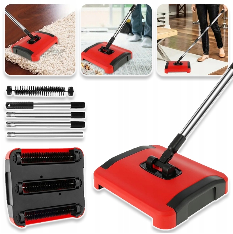 Levně Multifunkční Vysavač Na Koberce, Zametač, Mechanický Kartáč