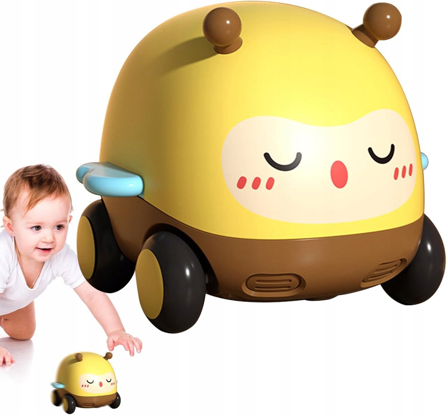 AUTKO ZWIERZĄTKO SAMOCHODZIK PSZCZOŁA AUTO Z NAPĘDEM DO NAUKI RACZKOWANIA