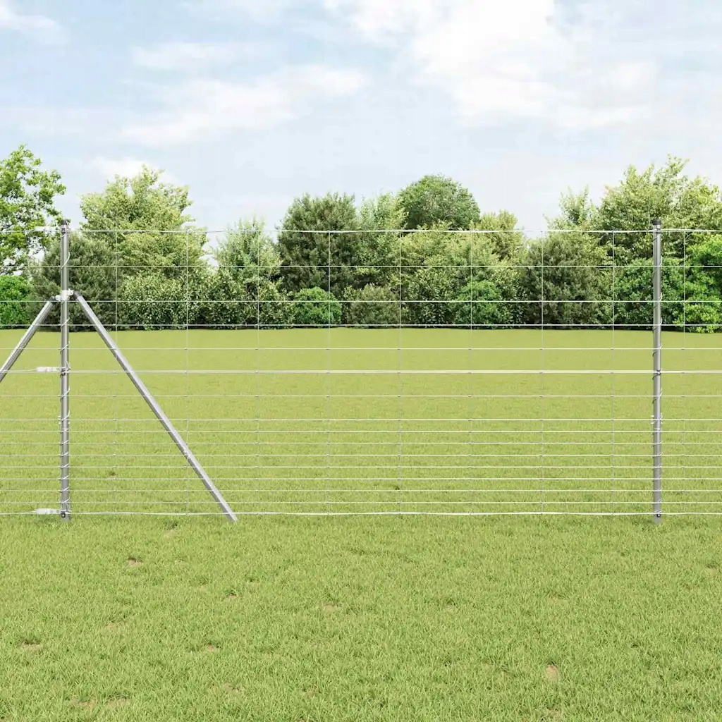 vidaXL Pastevní plot Stříbrná 25 x 1,2 m Pozinkovaná ocel