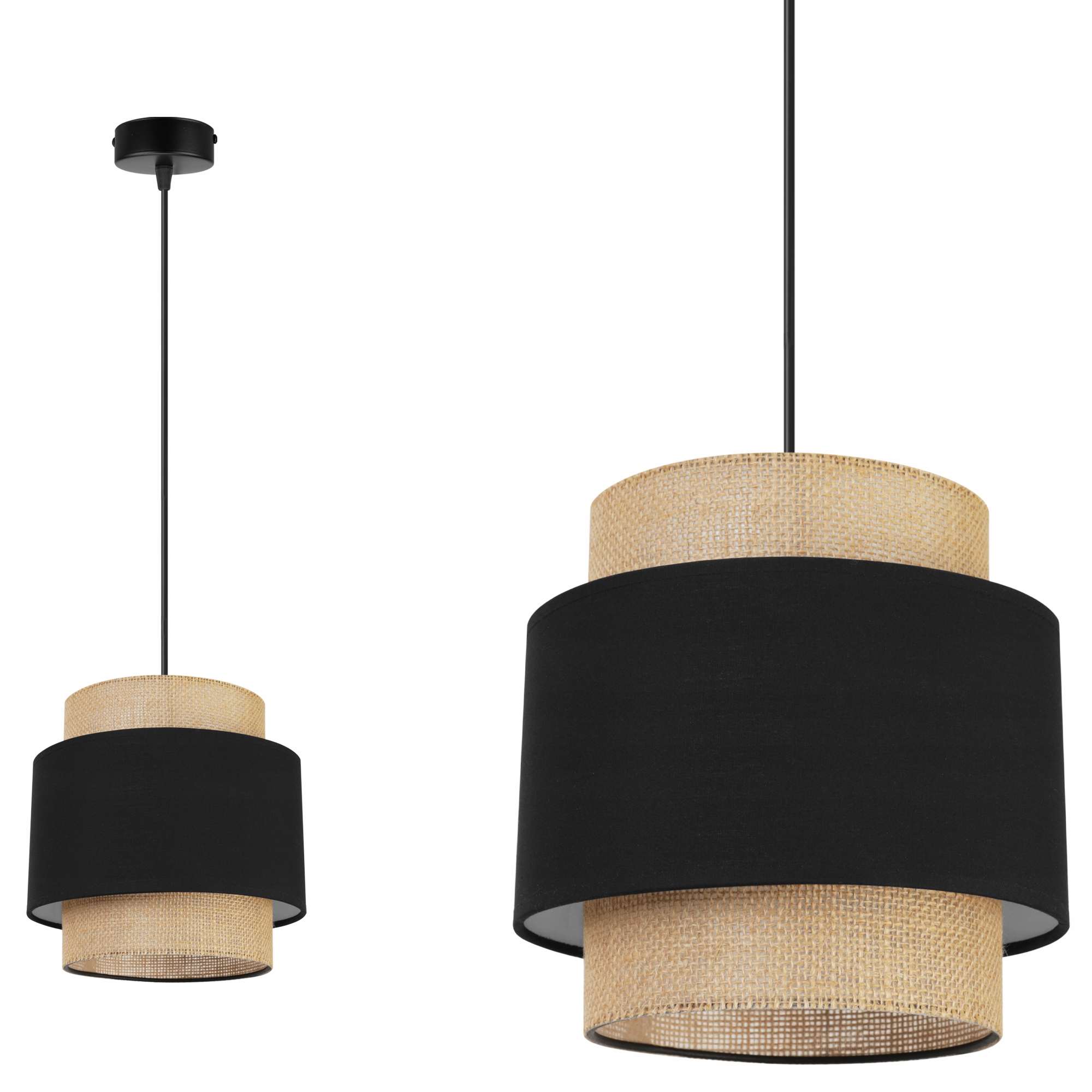 

Lampa Wisząca Żyrandol Sufitowa Abażur Boho Juta
