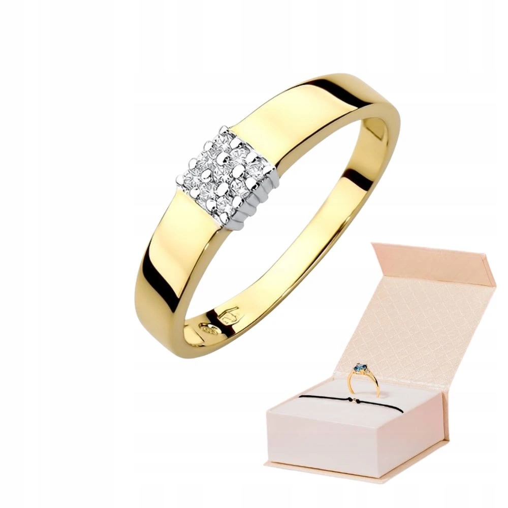 Zlatý Prsten Prstýnek 585 S Diamanty Zlatý Náramek