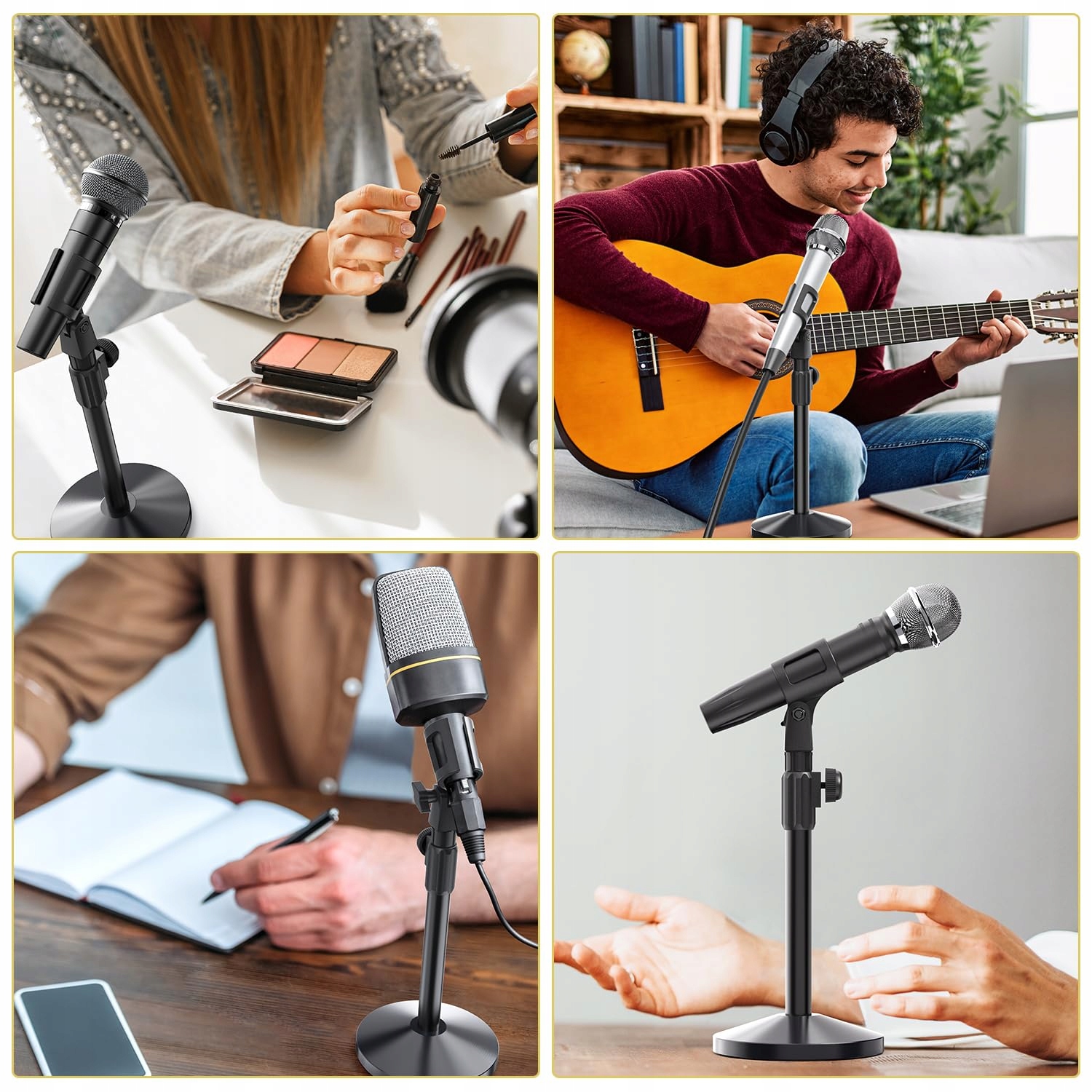 OHUHU Stojak Na Mikrofon Regulowany Uchwyt Z Adapterem 5/8" Na 3/8" — miniatura 7