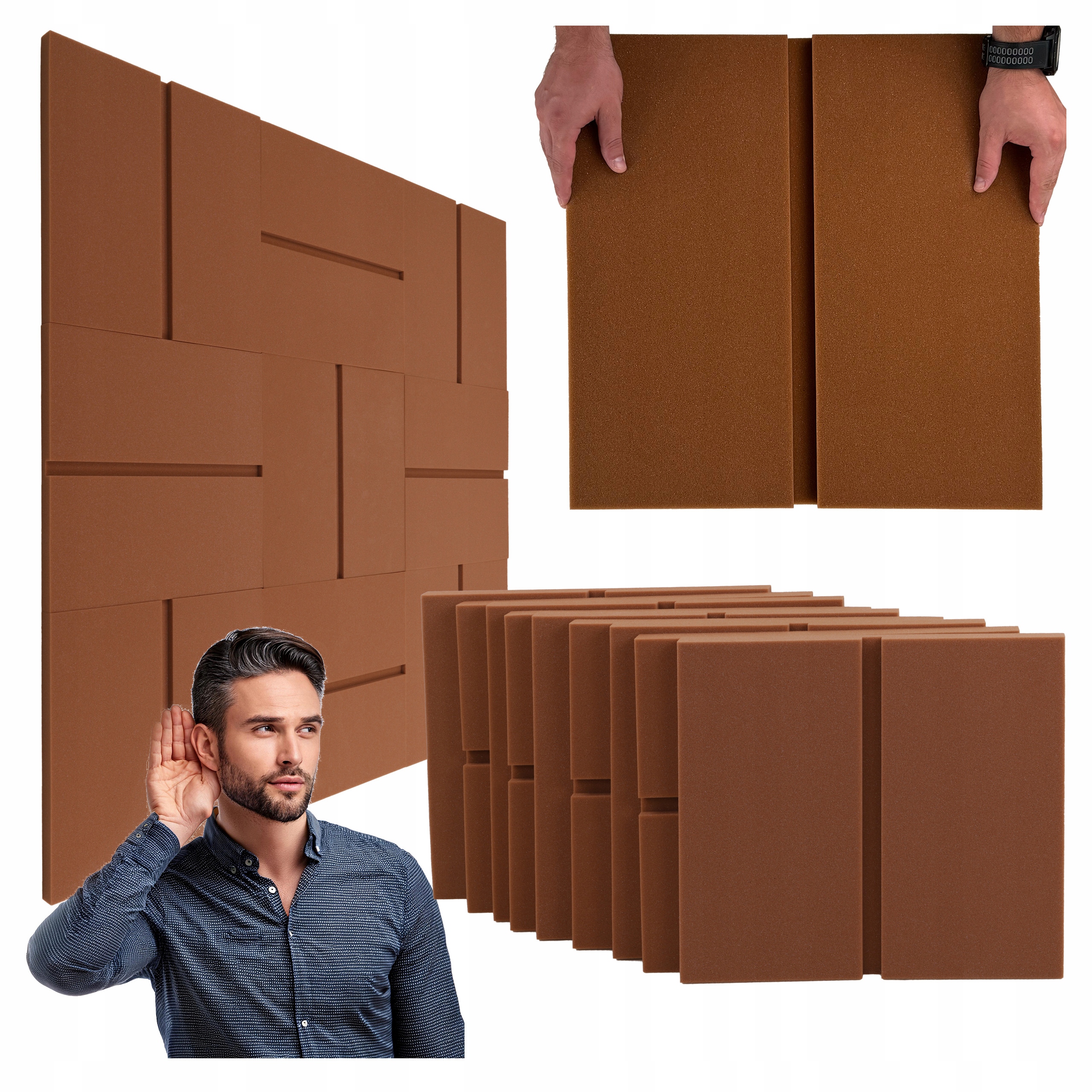 Akustická pěnová podložka s houbička 2,25 m2 do předsíně