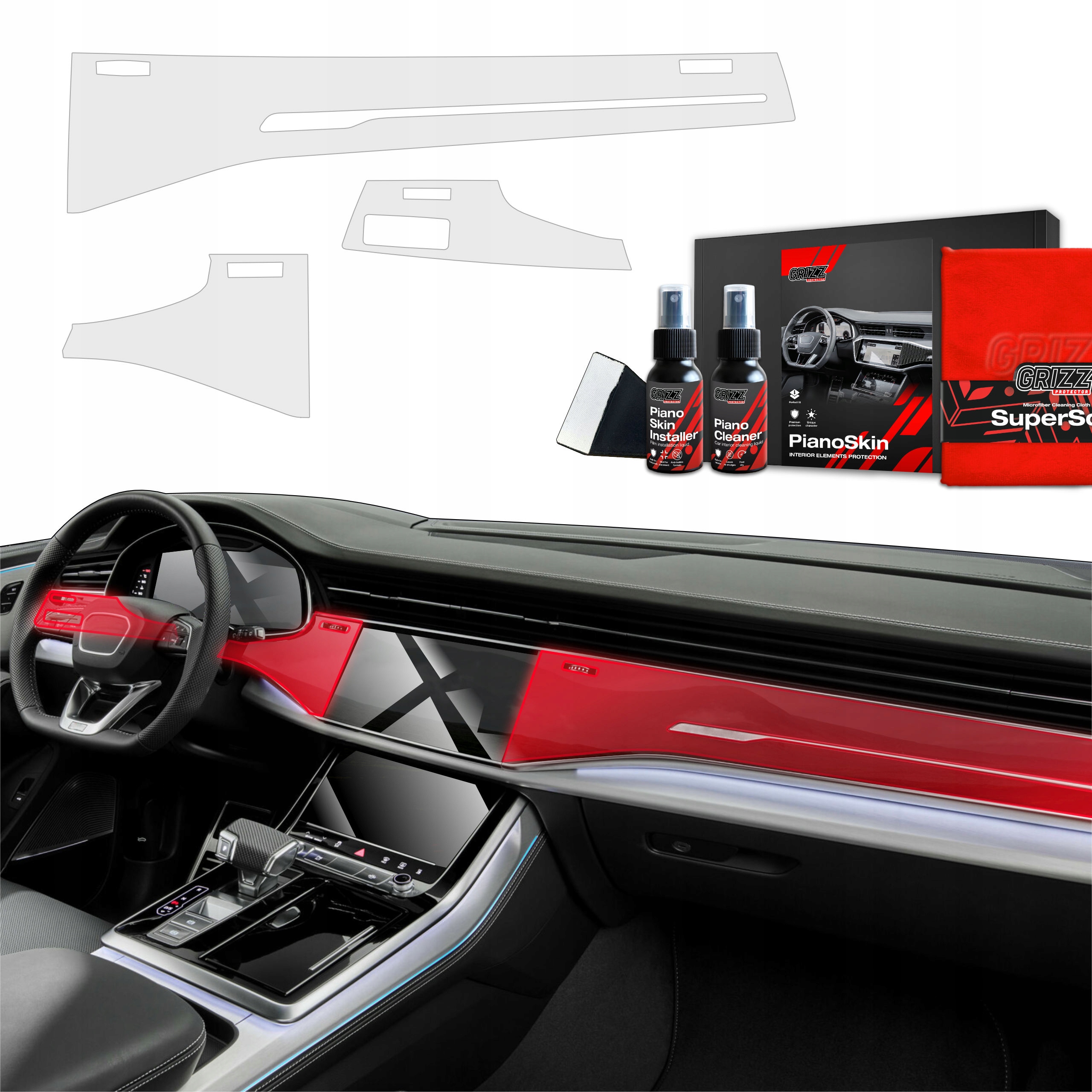 3v1 fólie do interiéru Audi SQ7 (2018-2025) Antiotisková