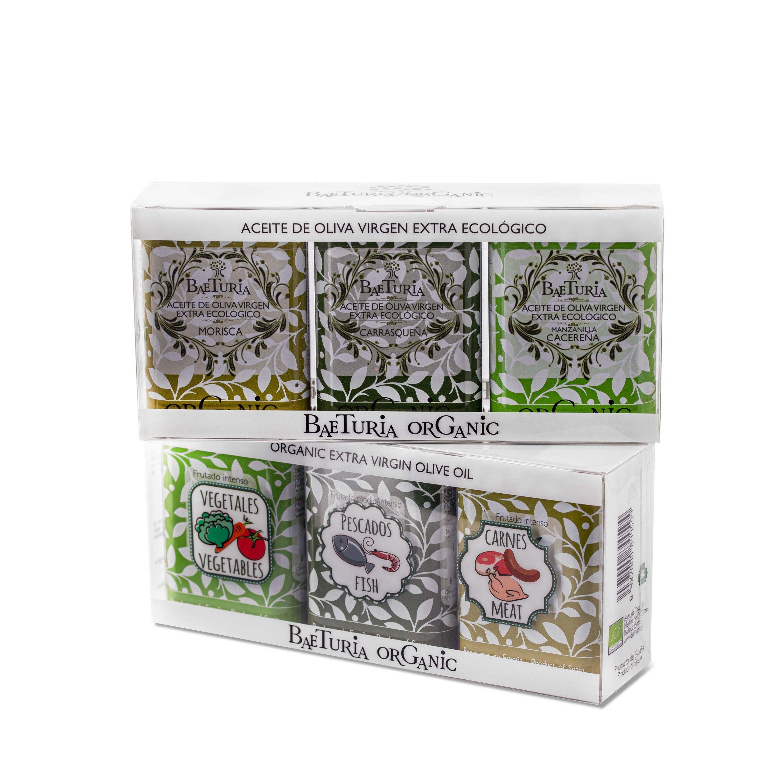 Levně Sada ekologických extra panenských olivových olejů Baeturia 3 x 175 ml