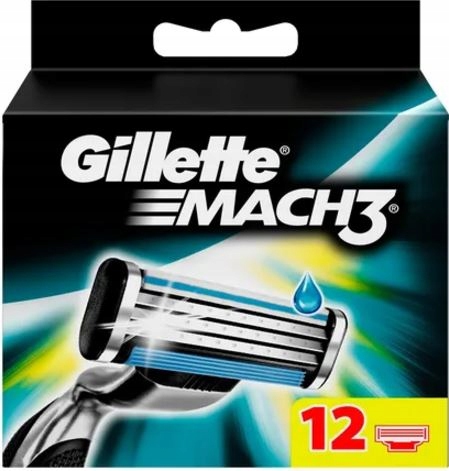 Náplně do strojku Gillette Mach3 12 ks náhradních nožů