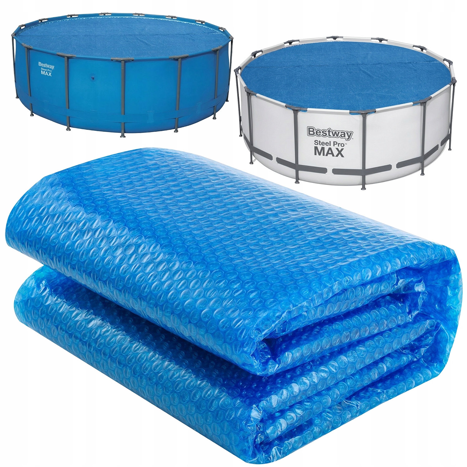 Krycí Plachta 160µ do bazénu na bazén Bestway Steel Pro Max 366x122 Silný