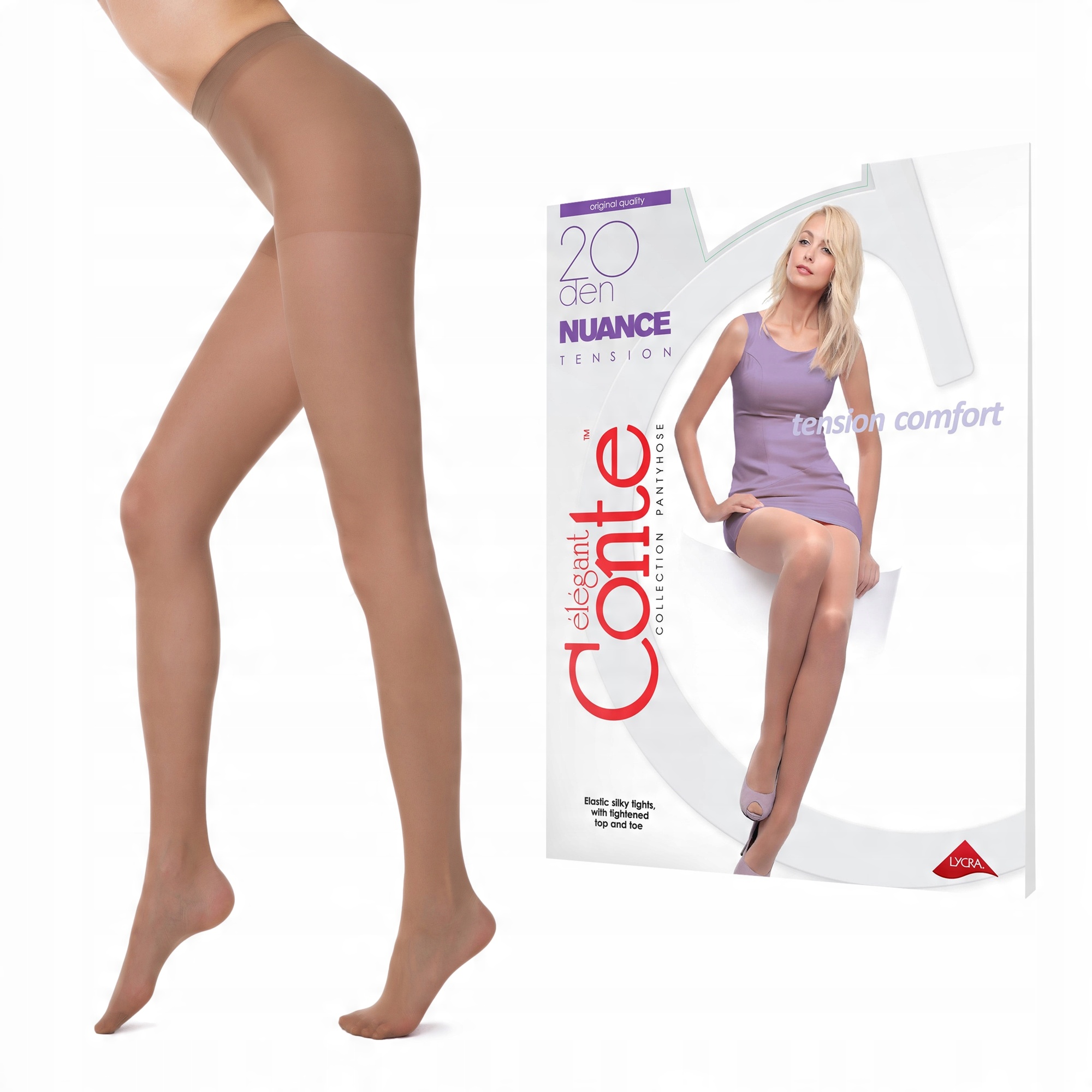 

Rajstopy damskie Conte Nuance 20 den Bronz 4 mat