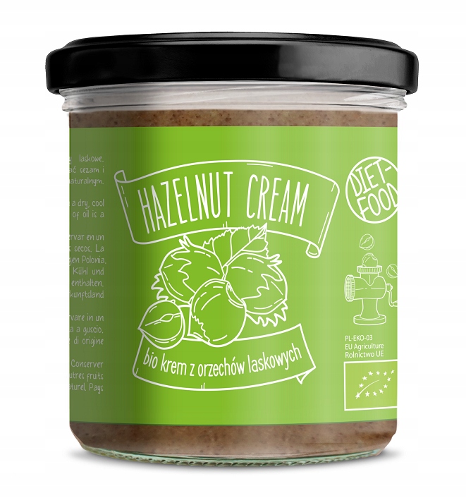 Levně Diet-food krém z pražených lískových oříšků bio 300 g diet