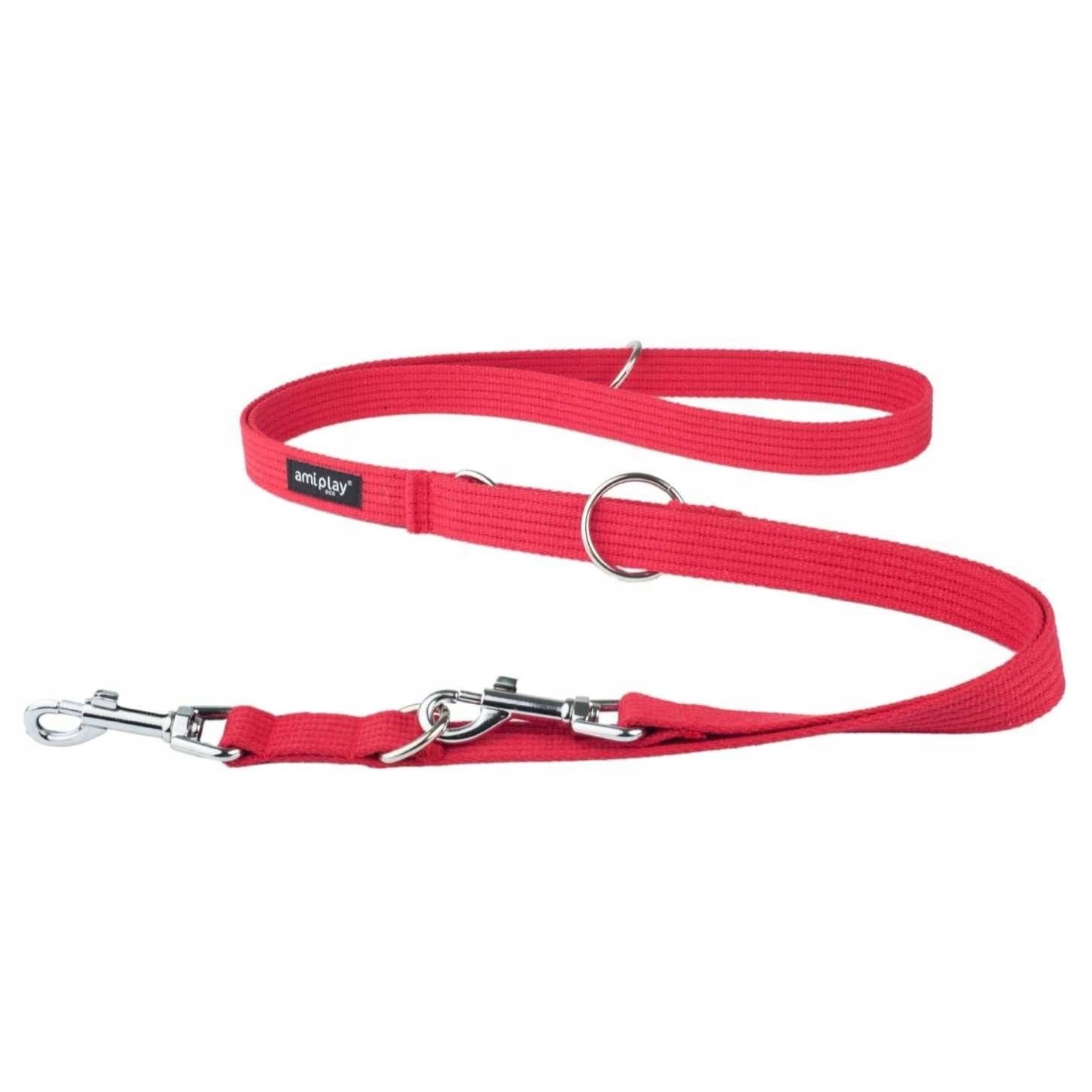 

amiplay Smycz Bawełna Cotton 6w1 S 1-2m Czerwony