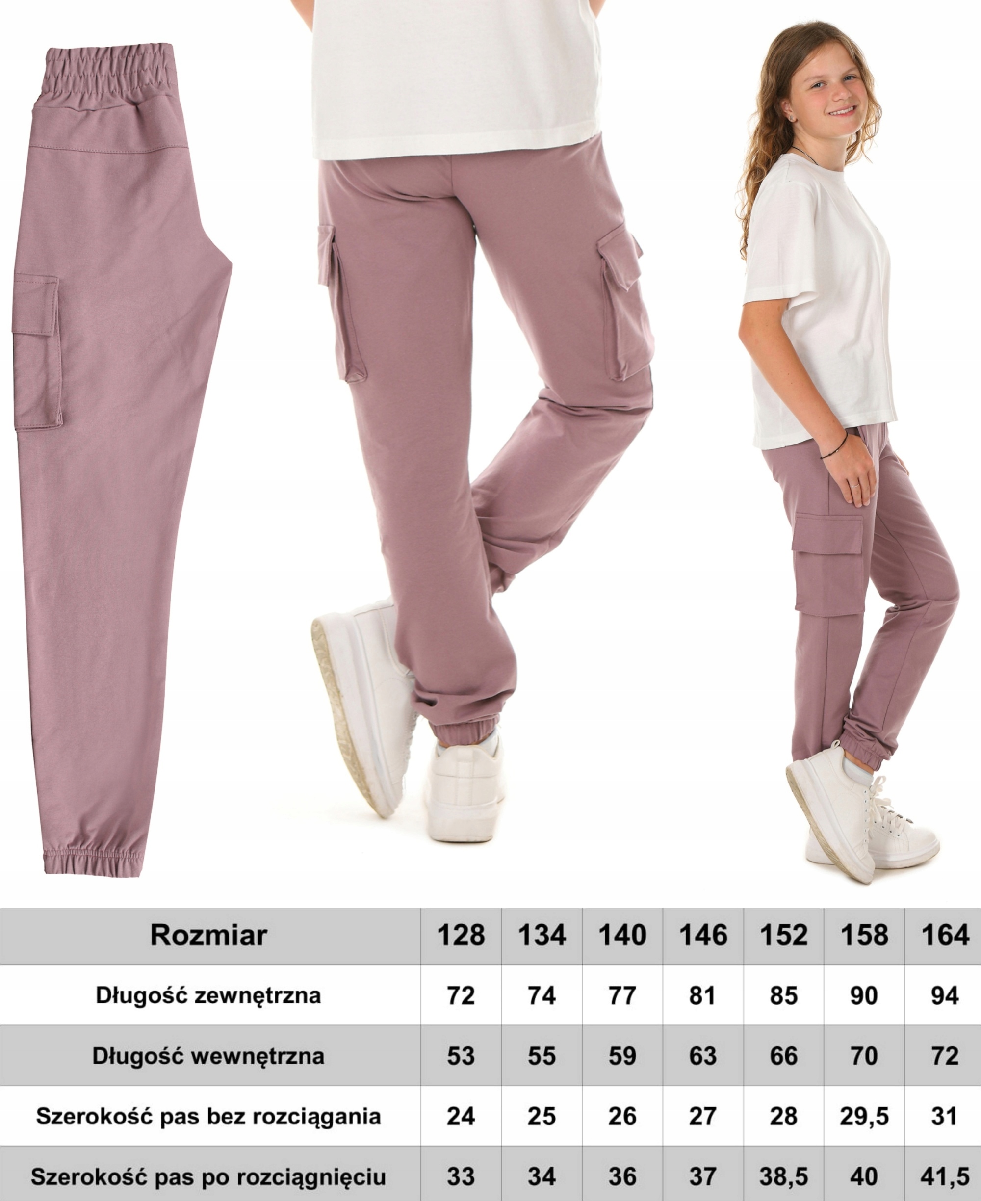 Spodnie dziewczęce MODNE BOJÓWKI r.164 Produkt.PL Wiek dziecka 12 lat +