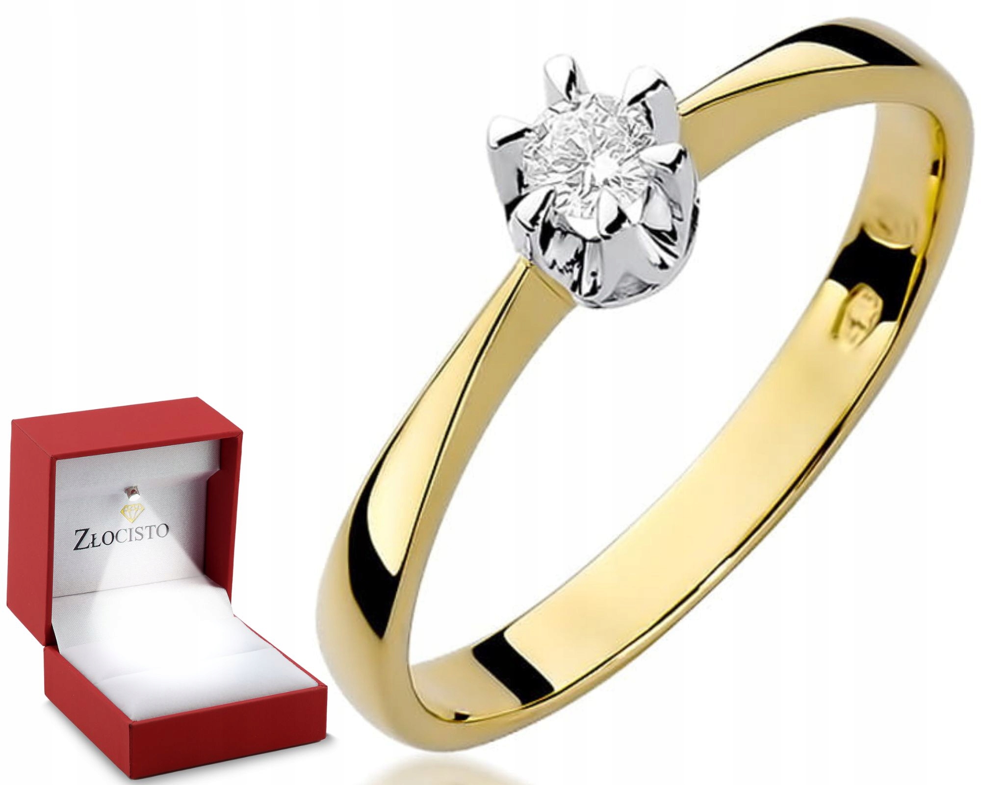 Zlatý Prstýnek Diamant Gravírování Bonus 585 Dárek