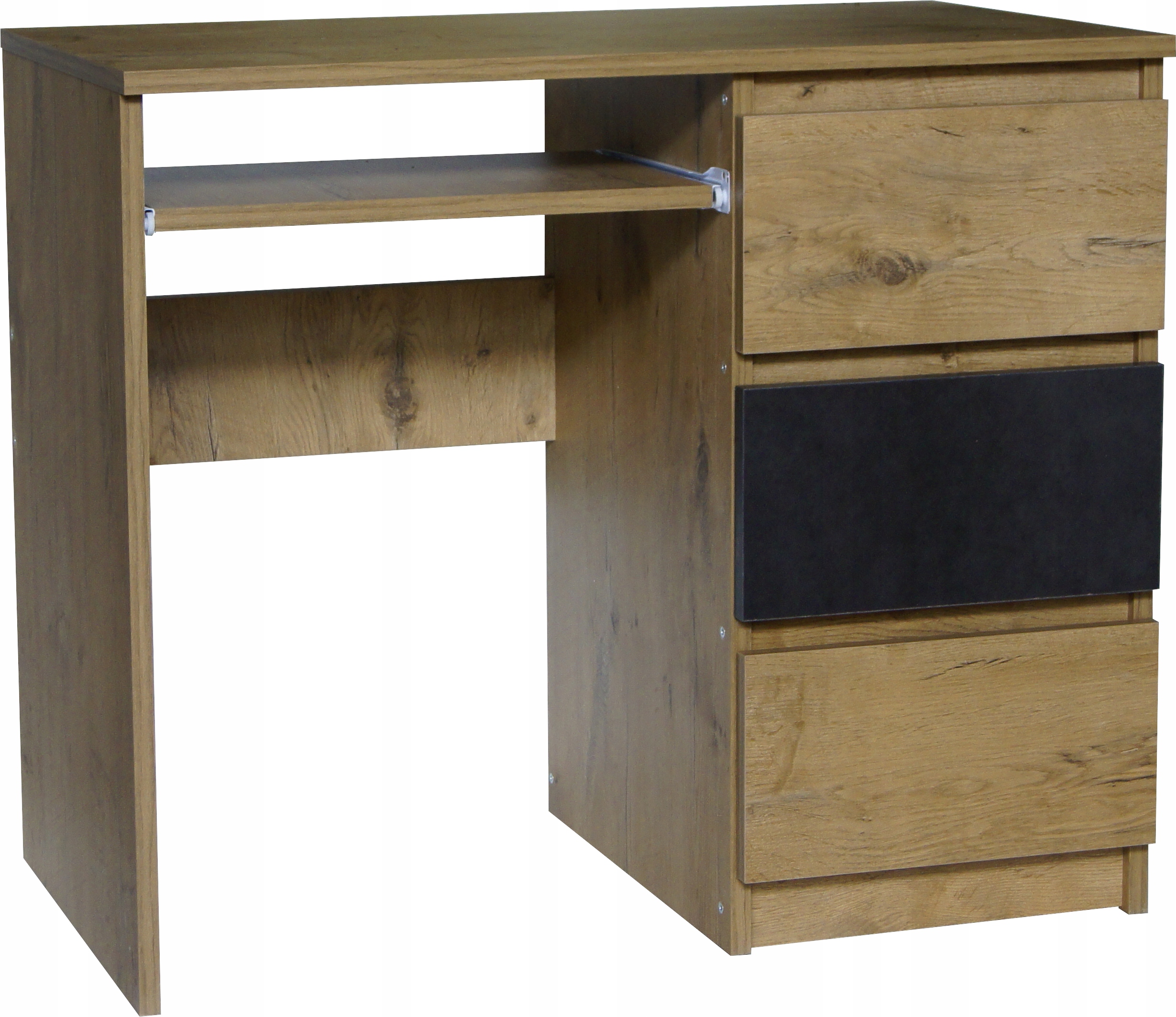 Biurko 3 szuflady prawe DĄB LANCELOT + BETON