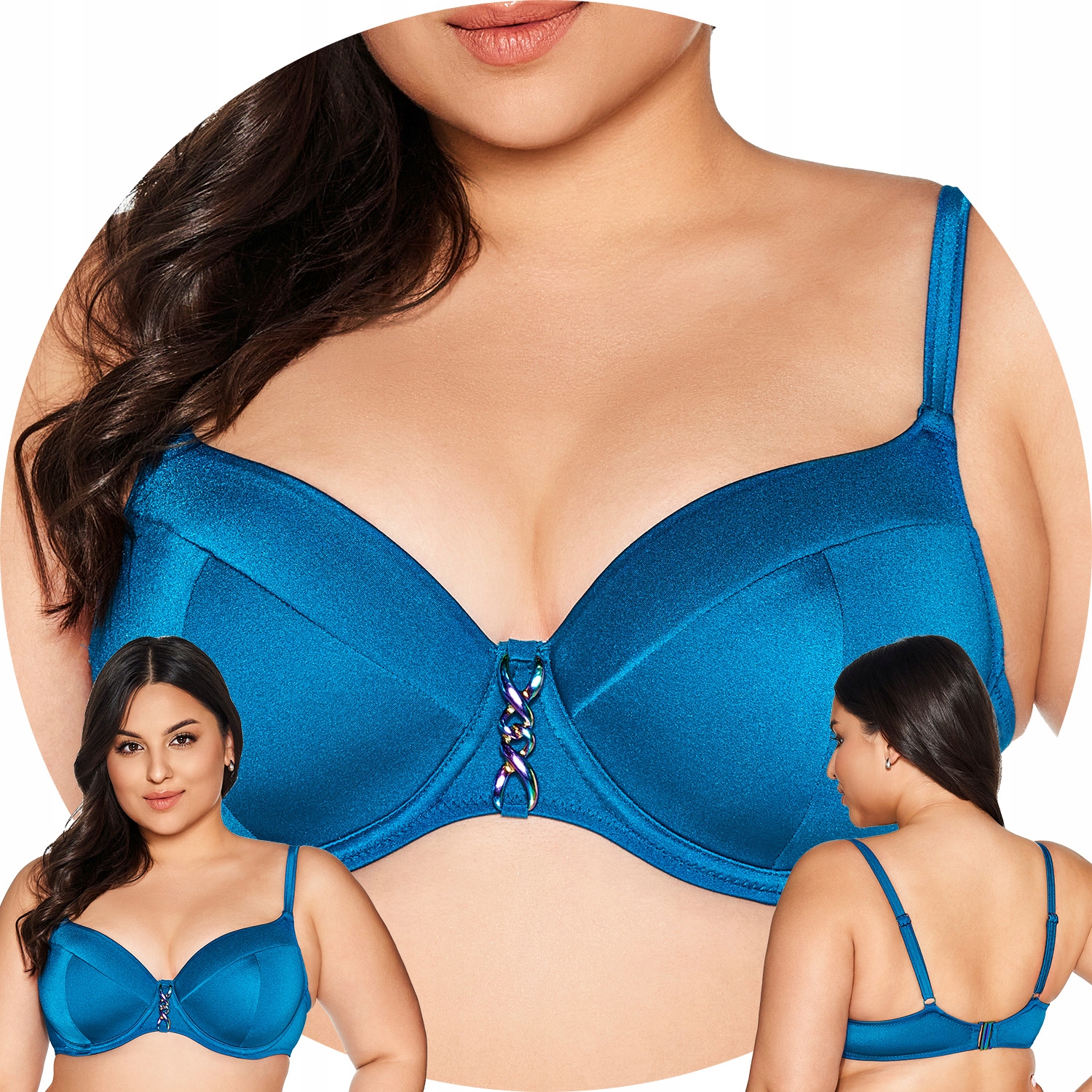 Ava SK-13 azure Plavky modrá Podprsenka 95E Vyztužená