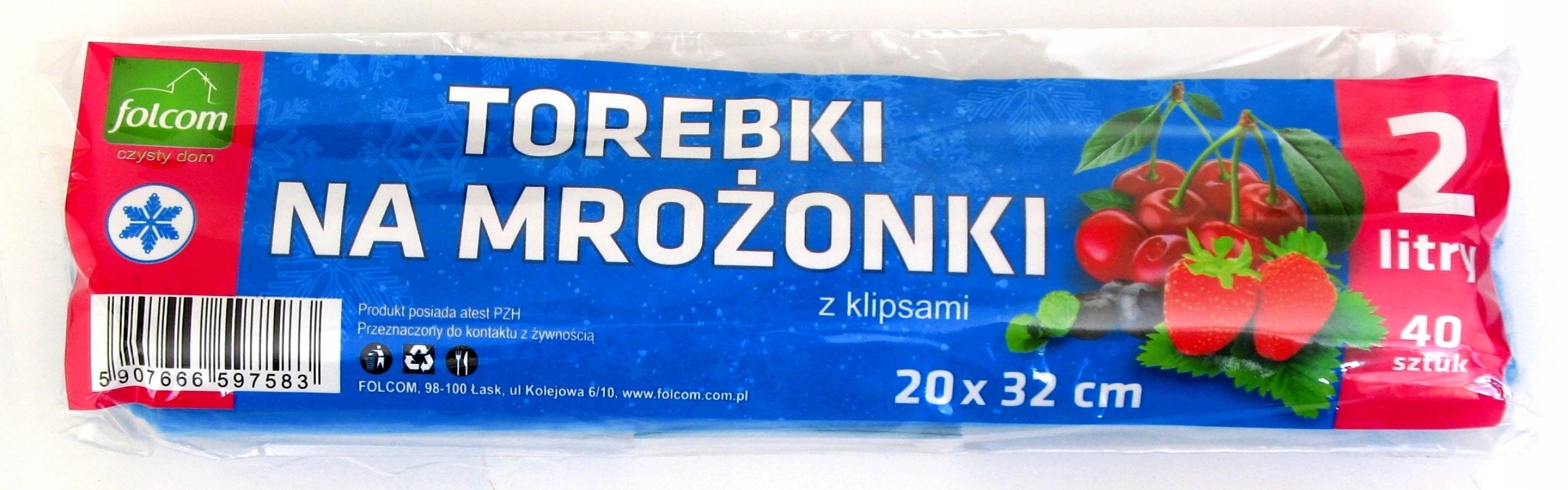 

Woreczki do mrożenia żywności na mrożonki 2L 40szt