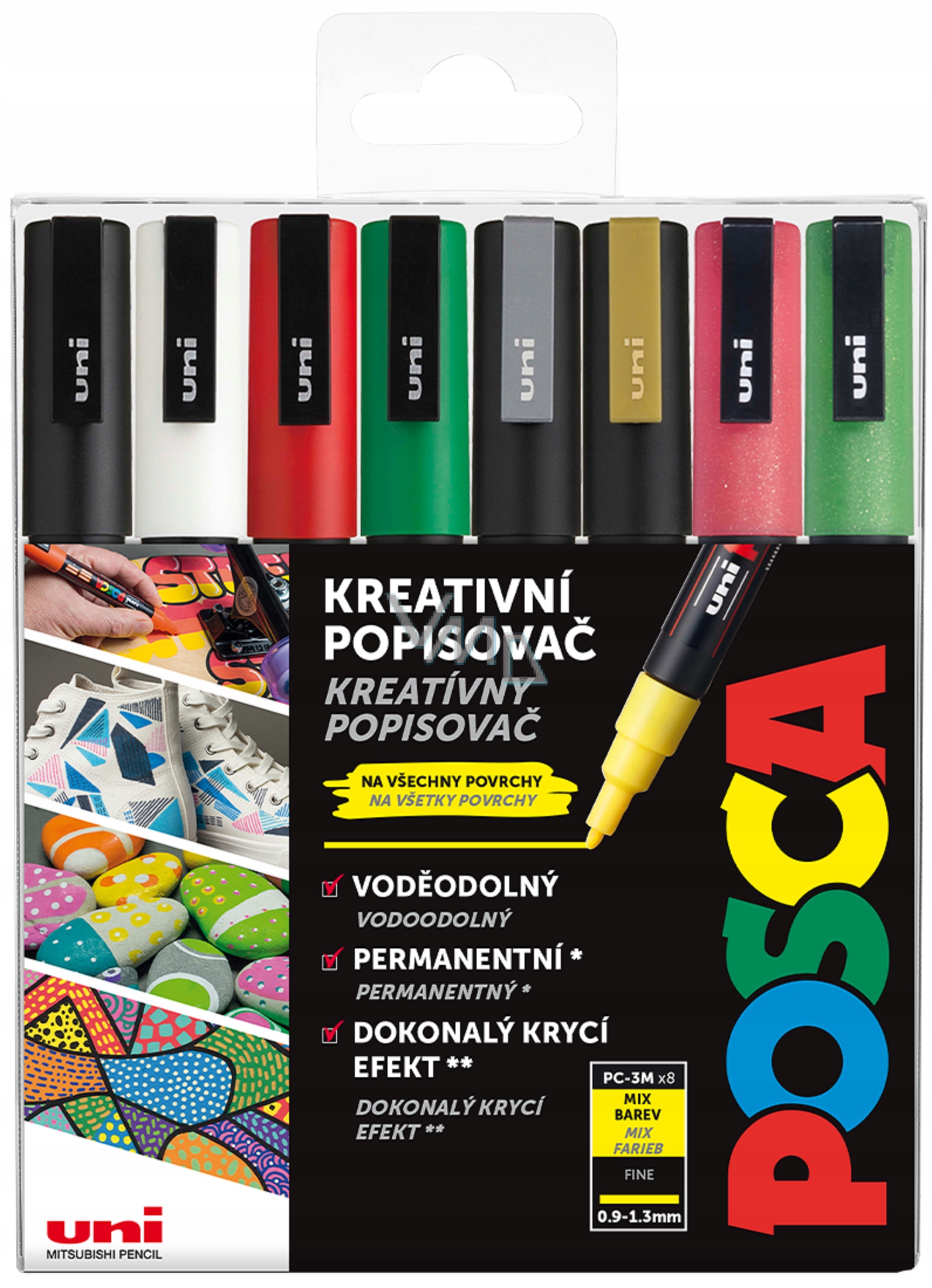 Posca Univerzální sada akrylátových popisovačů 0,9 1,3 mm mix vánočních b