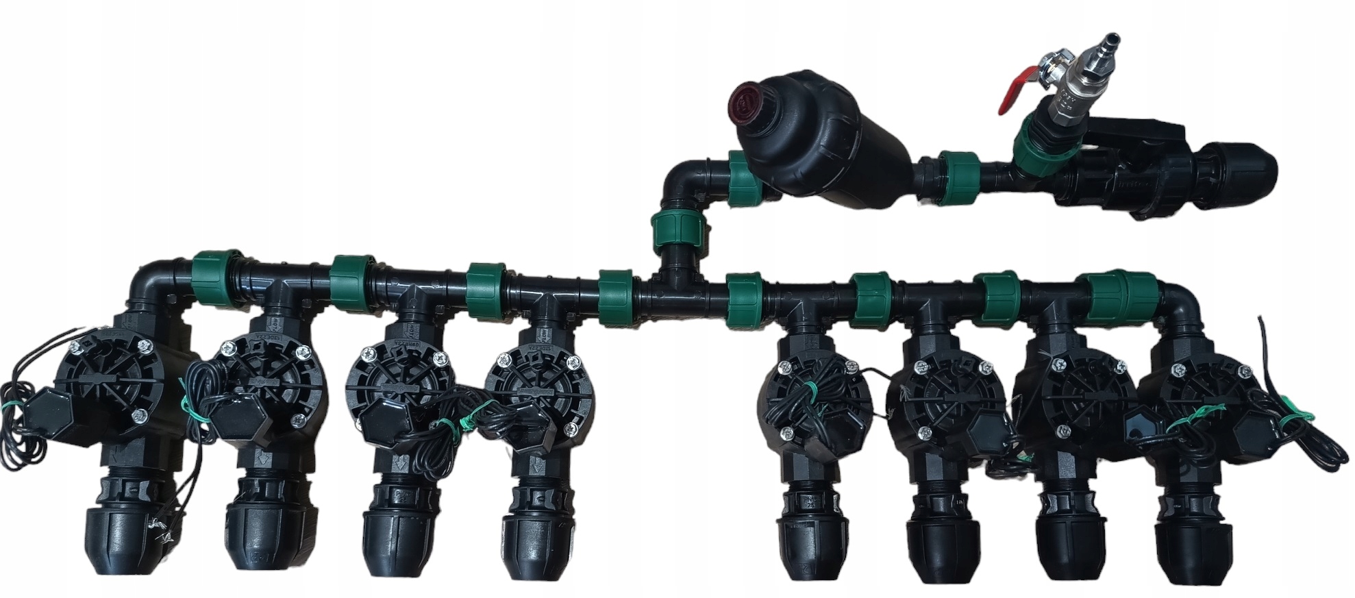 Zestaw automatycznego systemu nawodnienia 8 sekcji Rain Bird filtr rura 25