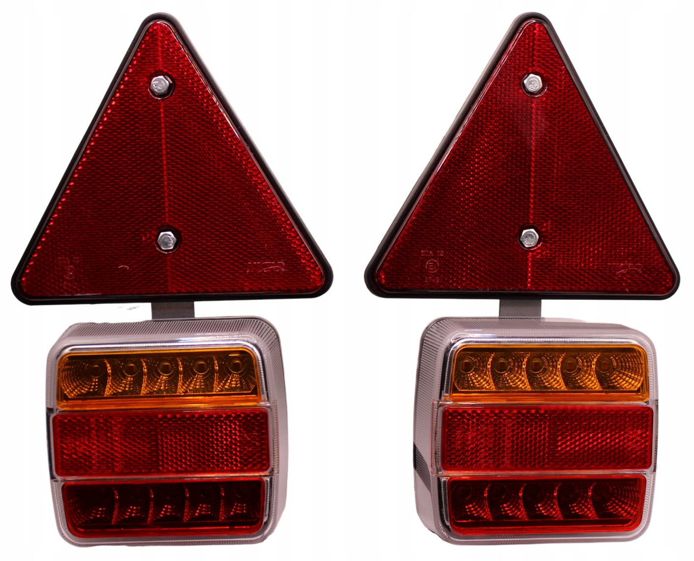 Sdružené zadní Led lampy s trojúhelníkem, 4 funkce na magnet TT.12007T