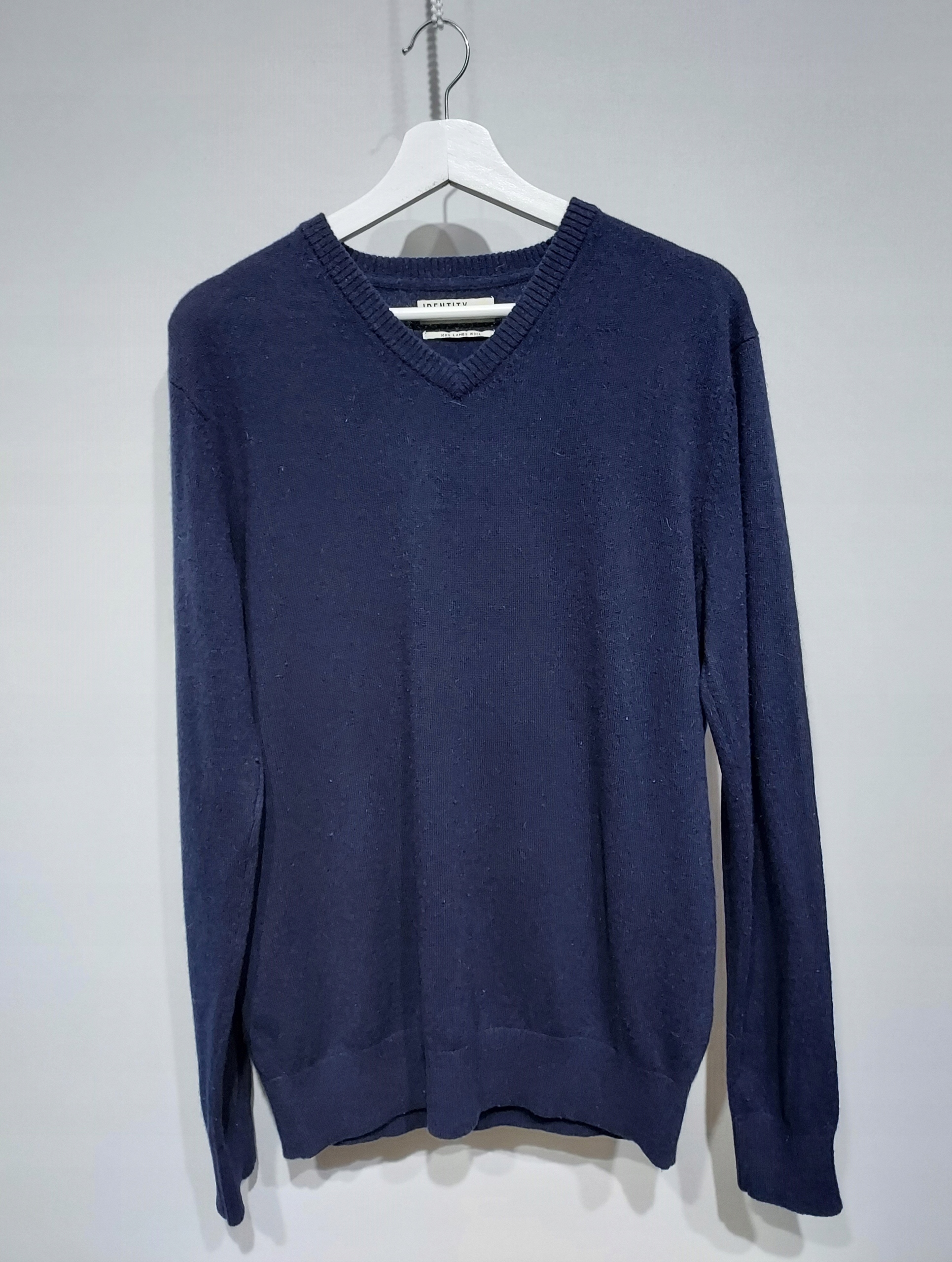 CUBUS IDENTITY vlnený sveter v-neck L wool