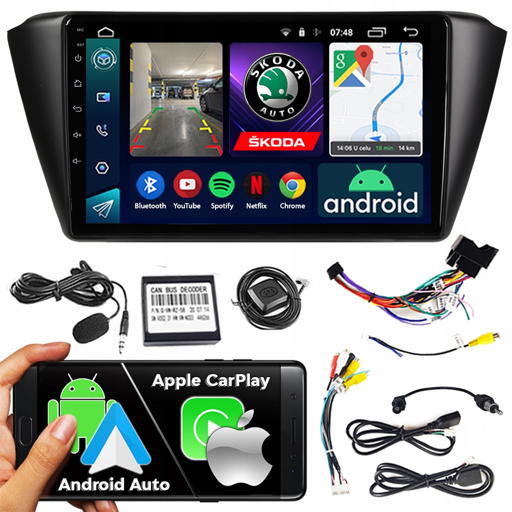 Autorádio Ncs RS-305 Škoda Fabia 3 III 2014-2021 Android Navigace