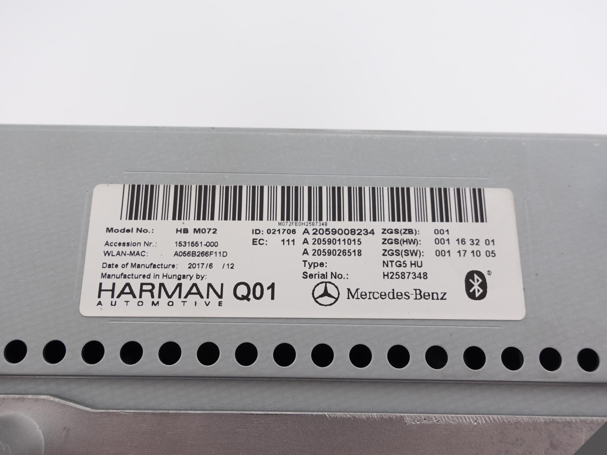 MERCEDES GLC 253 C 205 control unit navigation NTG5 HU