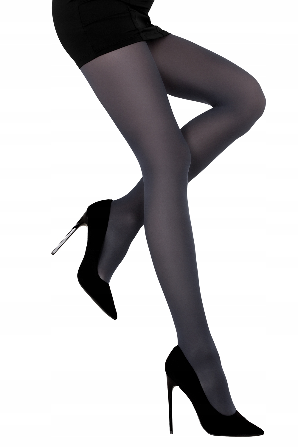 

Gładkie ciemnoniebieskie rajstopy z mikrofibry 3