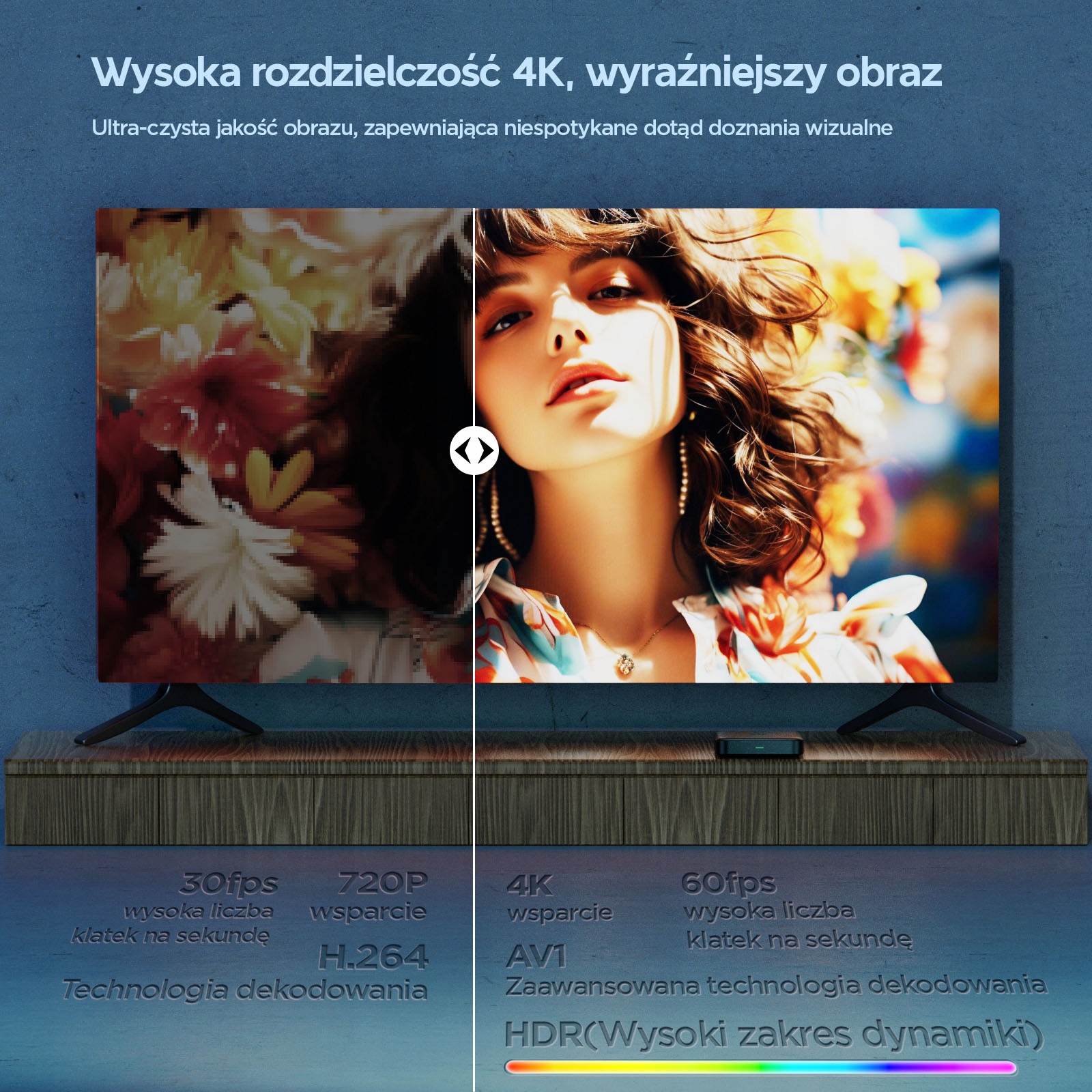ZTE TV BOX 4K UItra Odtwarzacz multimediów strumieniowych HD Android tv EU Stan opakowania oryginalne