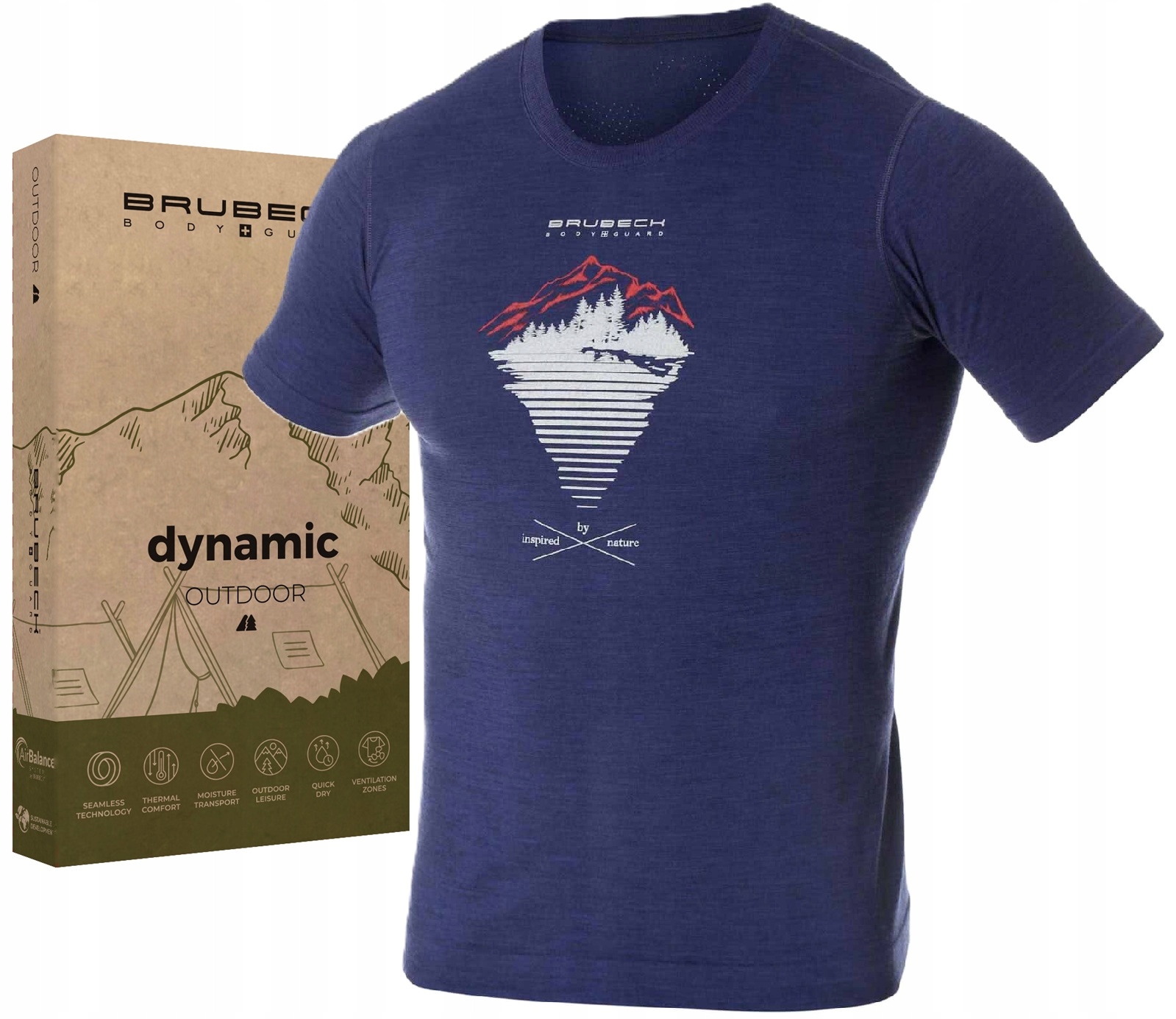 Sportowa Koszulka Termoaktywna Męska Z Merynosa Brubeck Outdoor Wool Pro