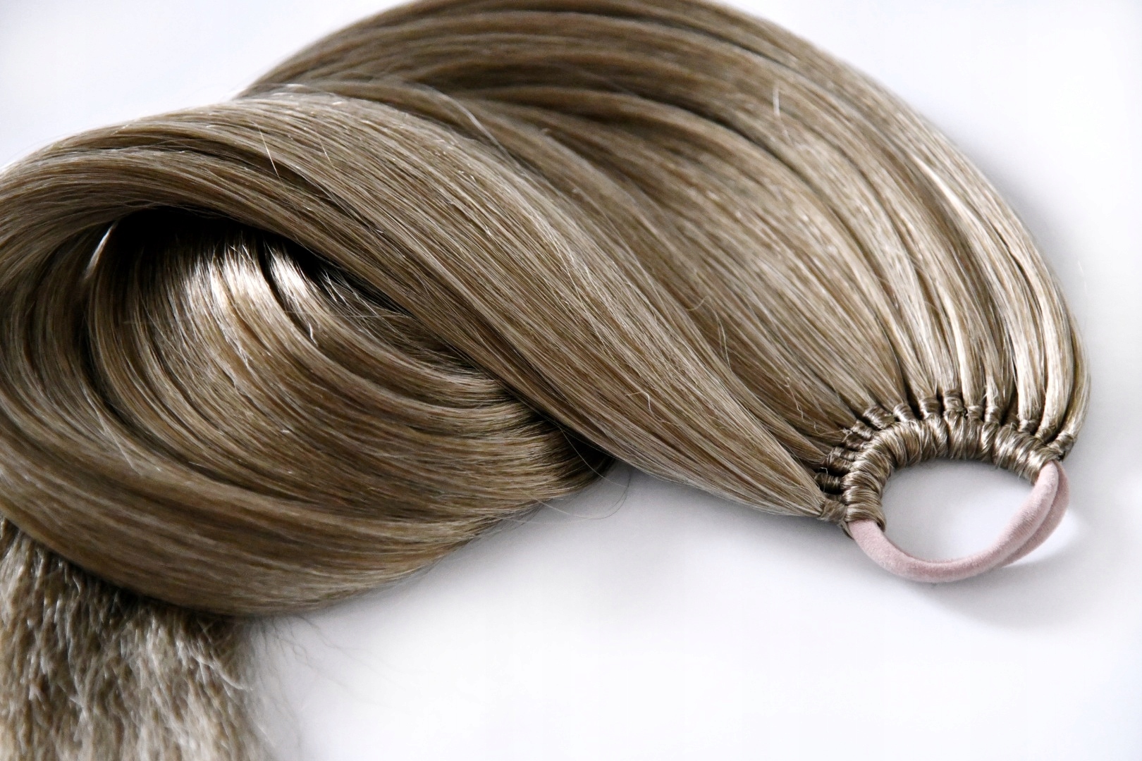 Culík na gumičce, prodloužení culíku mix hnědá blond L 120g