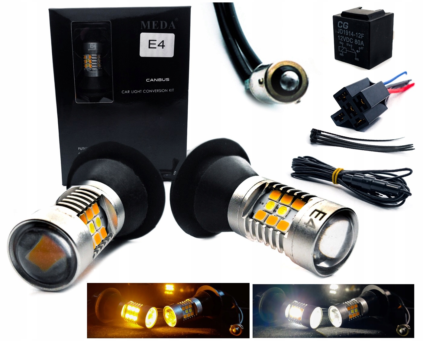 

Led Żarówki Dzienne Kierunkowskazy 2w1 64136 BAY9S