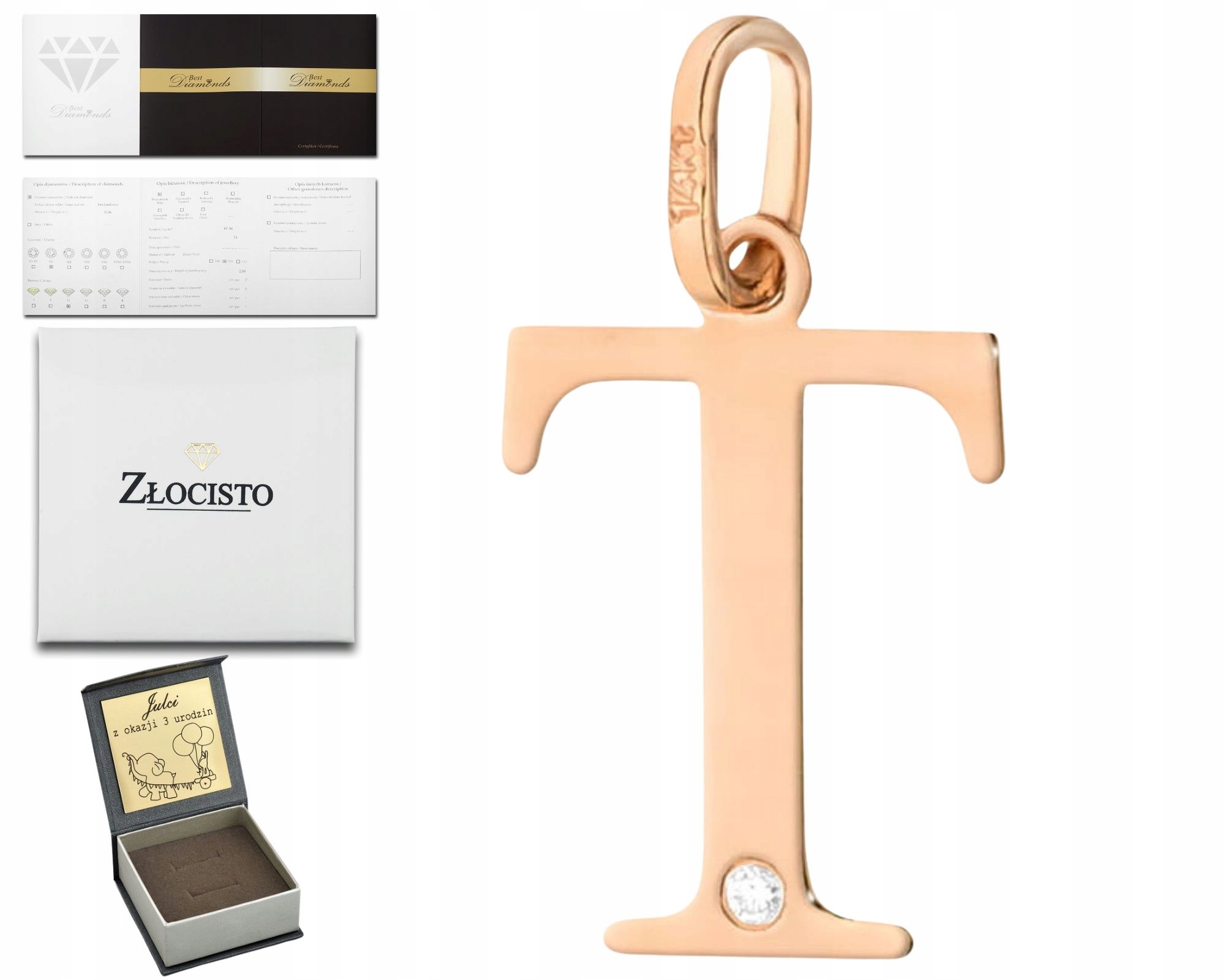 Přívěsek S Písmenem T