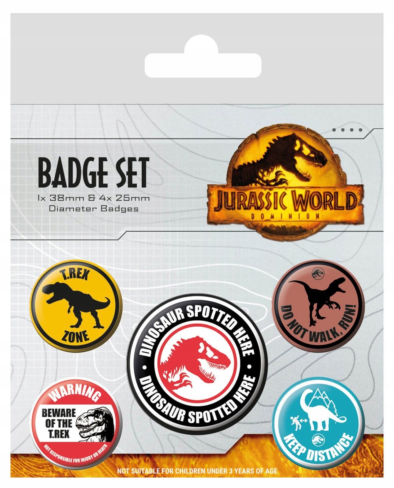 

Jurassic World przypinki zestaw 5 sztuk