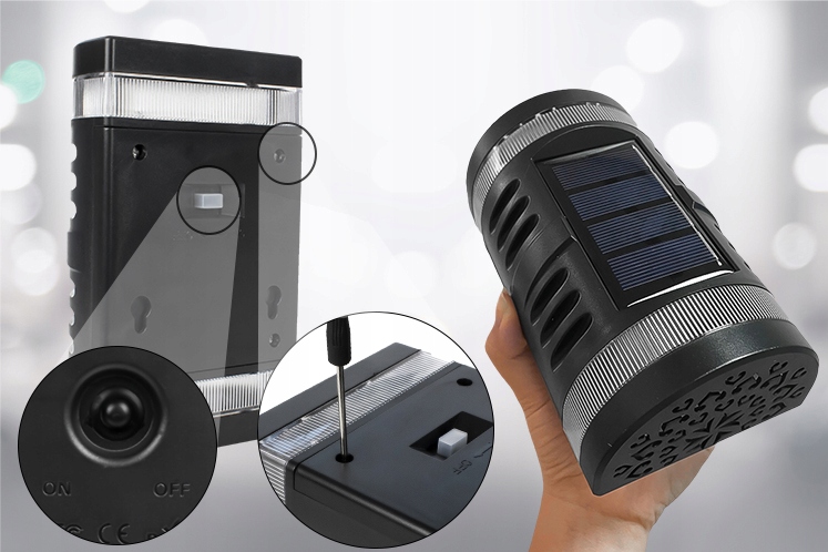 KINKIET z FOTOWOLTAIKĄ Góra Dół 6500k Wzory Zasilanie solarne