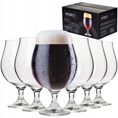 

Duże pokale do piwa na nóżce Krosno 500ml