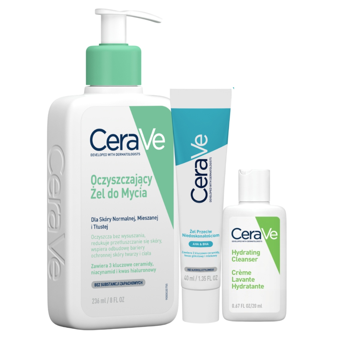 CeraVe Żel Oczyszczający 236ml, Żel Przeciw Niedoskonałościom,40ml