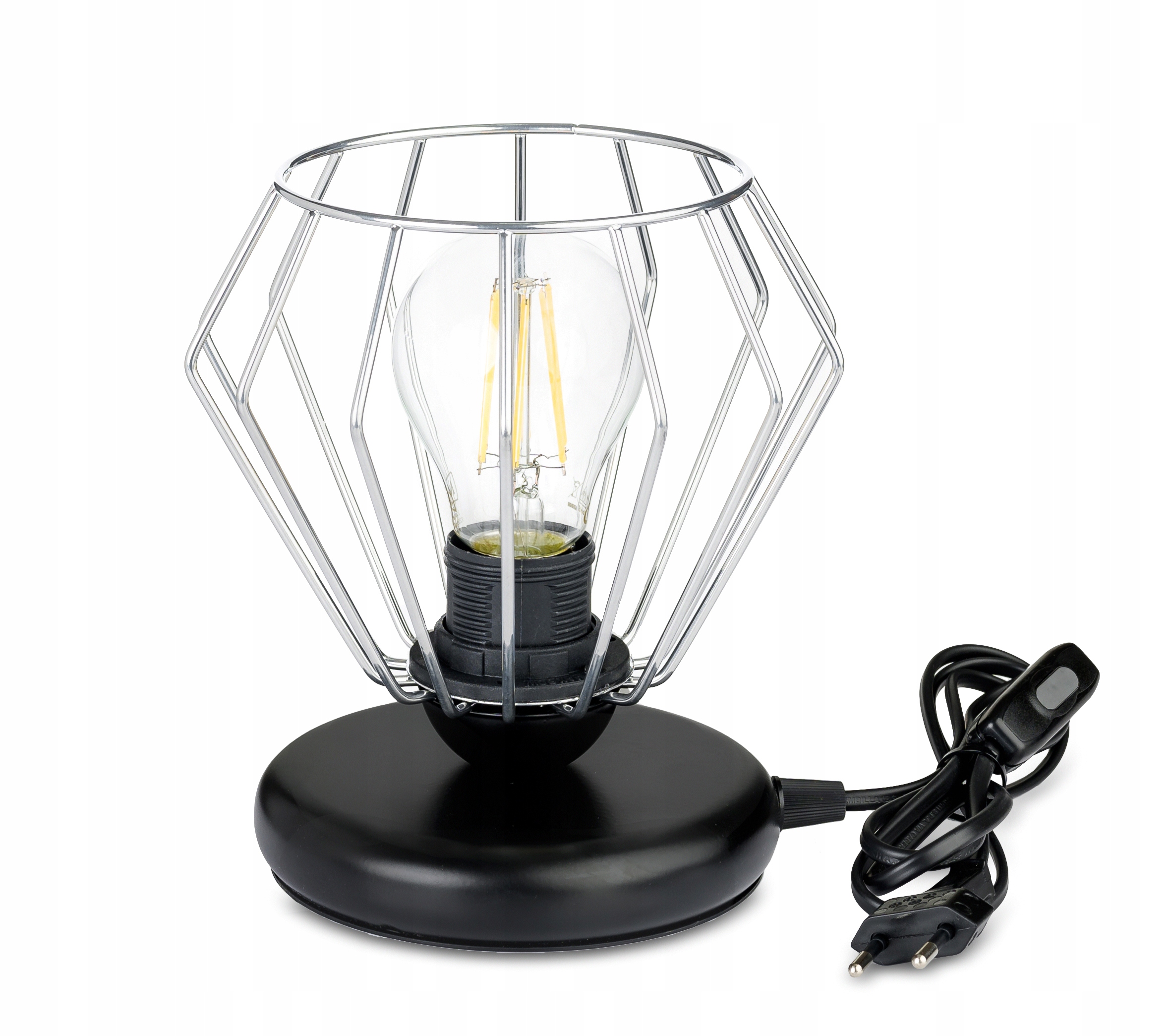 Lampka nocna Lampa stołowa loft na led E27 Drut