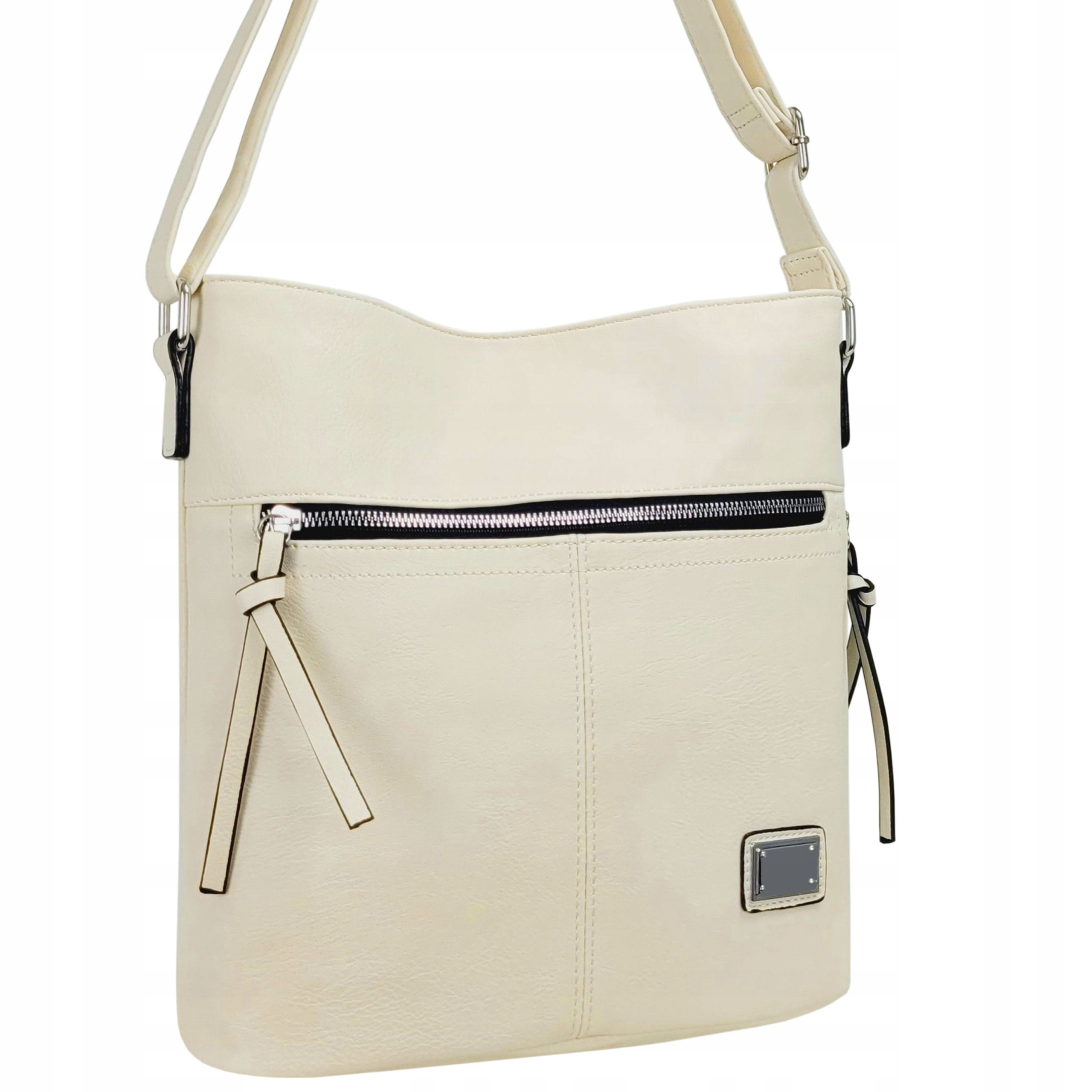 Torebka Damska Listonoszka Beżowa Torba Worek A5 Marka inna