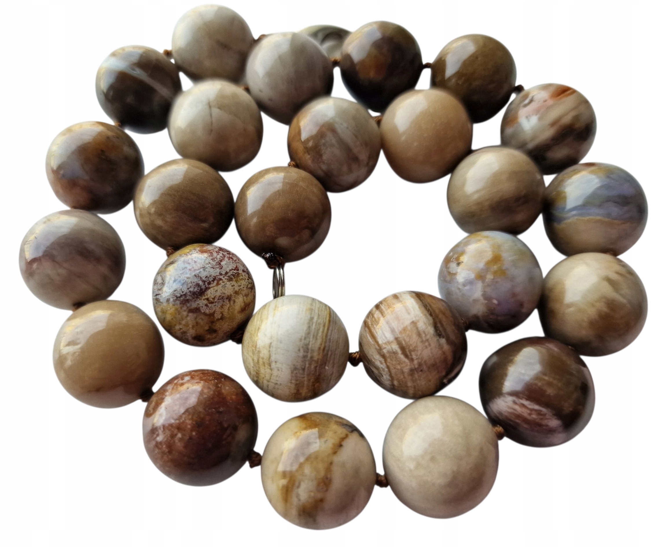 Vintage Dřevitý Jaspis Dřevěný Jaspisový Náhrdelník Silou Vitality Dobrá Aura