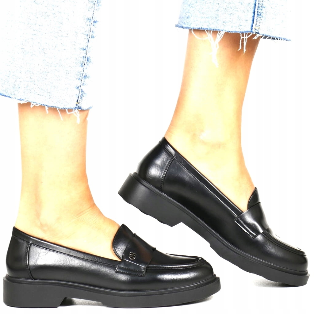 Dámské Mokasíny Na Ploché Podrážce, Černé, Elegantní, Klasické