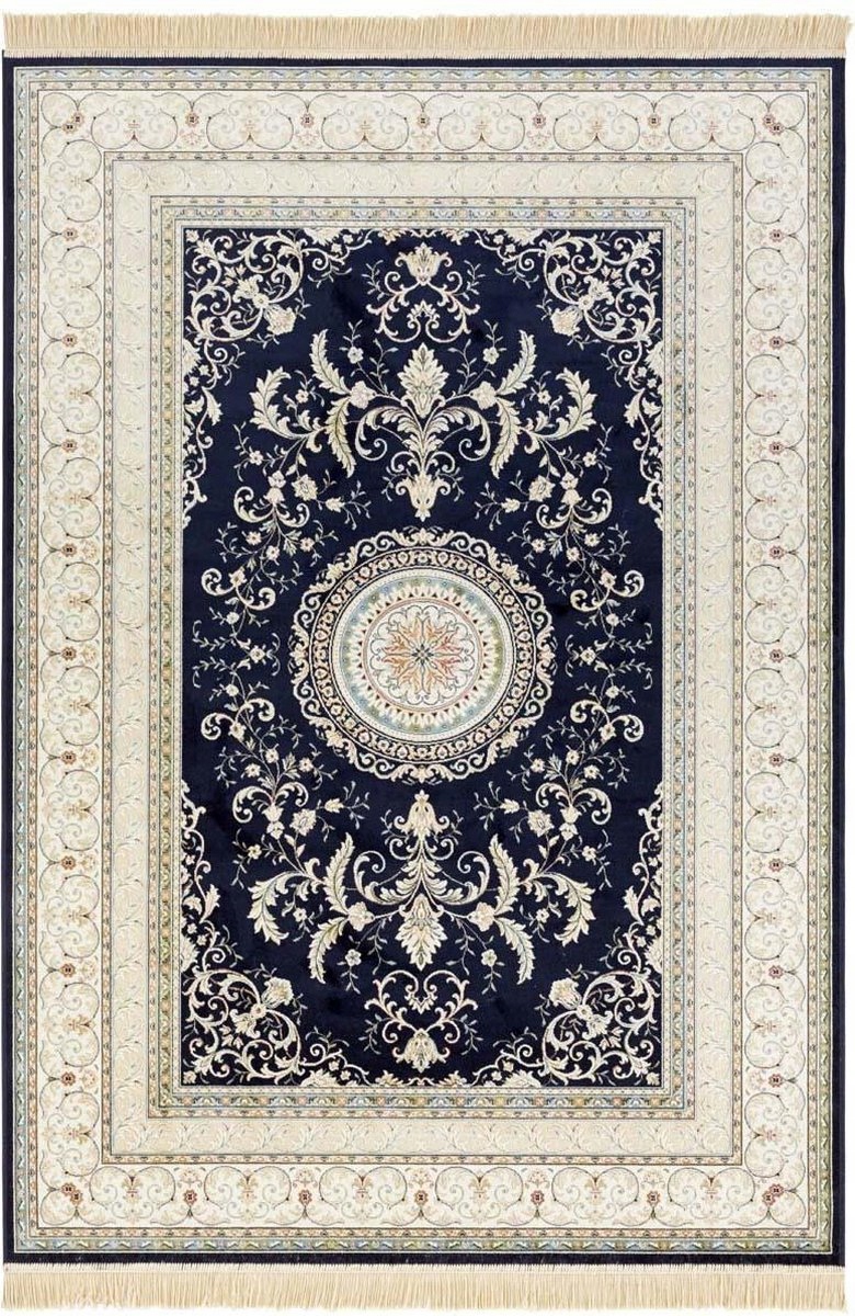 Tradičný tmavo krémový koberec s strapcami, Nouristan, 195 x 300 cm