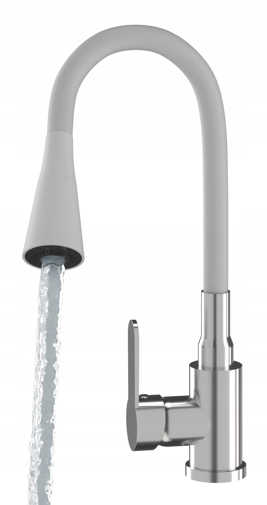 Bílá Kuchyňská Baterie Ohebný Výtok Chrom Flexibilní Dřez Flexo