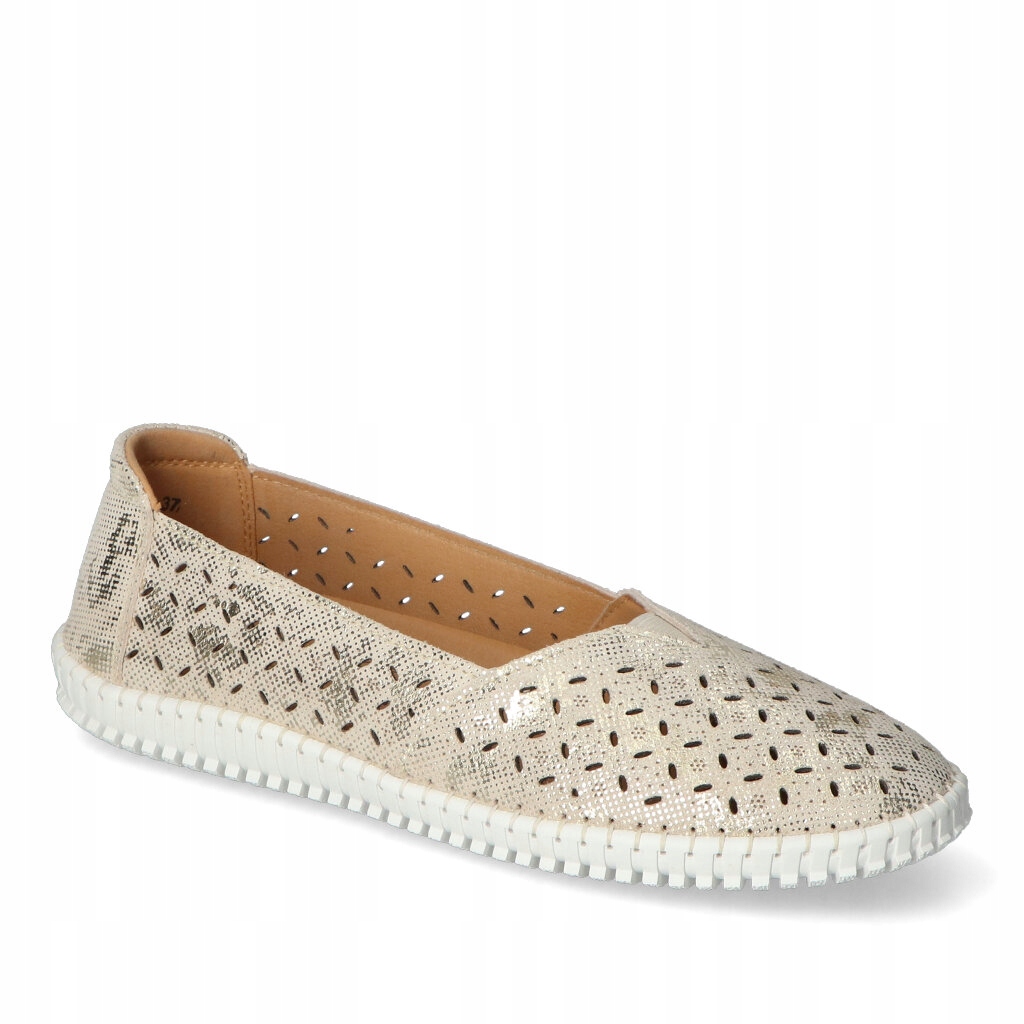 Dámské polobotky Evento Zlaté kožené 37