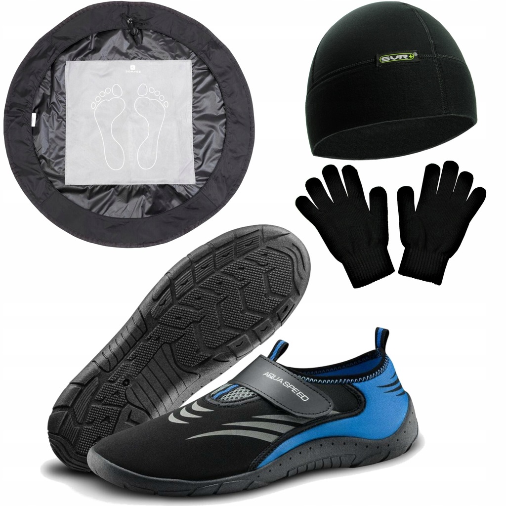 Sada Na Moření Neoprenové Boty Čepice Rukavice Přebalovací Podložka 38